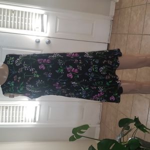 Tommy Hilfiger 6 distinctive botanical shift dress keyhole back